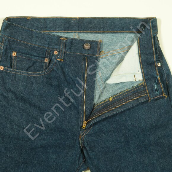 Vintage Levis 505 Big E Selvedge Jeans Mens 33 Blue Deadstock 60s Denim USA - Picture 9 of 16